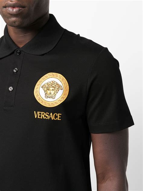 versace long sleeve polo|versace polo men's.